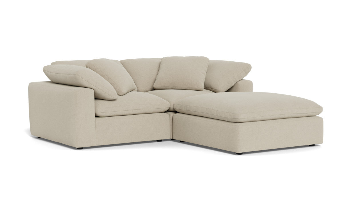 Fluffy 89" 2 Piece Sofa w/Otto - Curious Pearl
