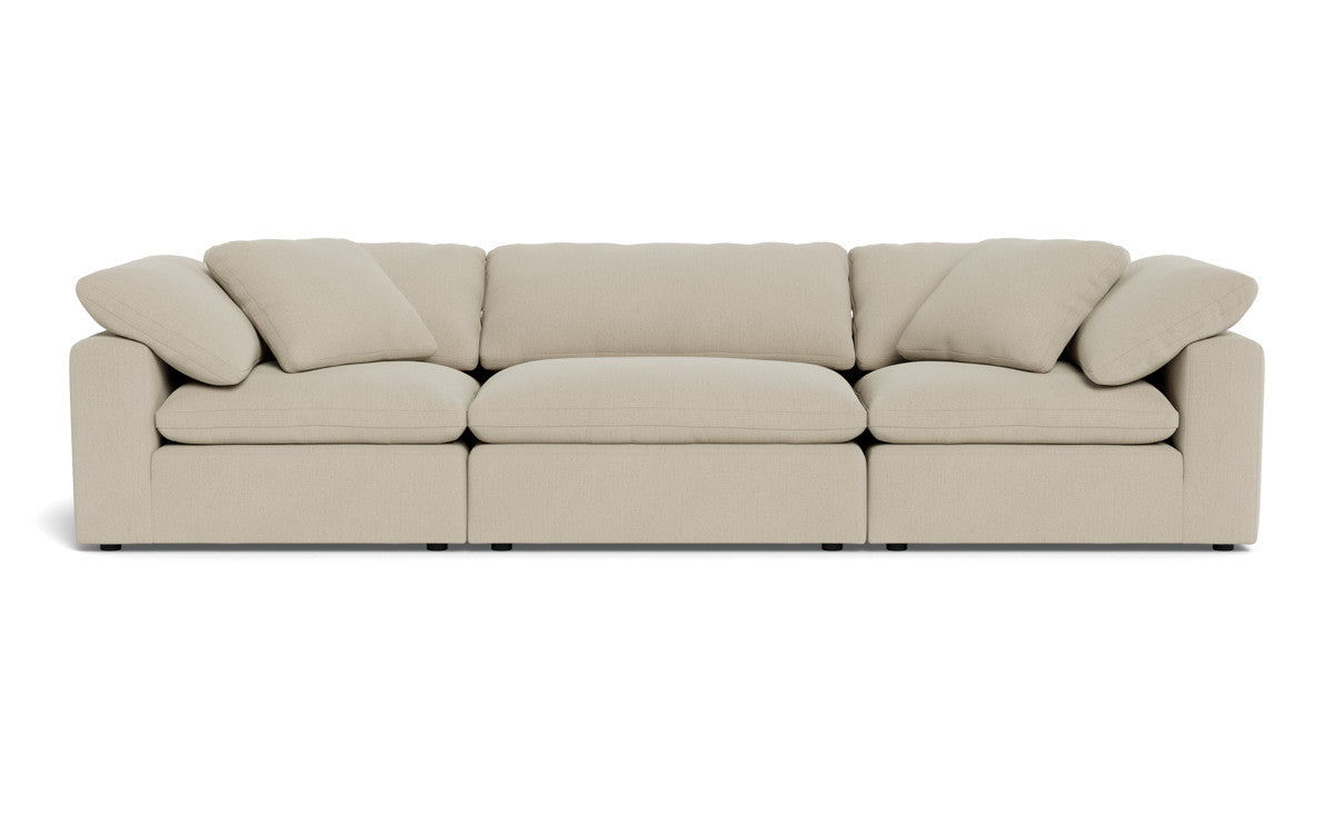 Fluffy 133.5" 3pc Sofa - Curious Pearl