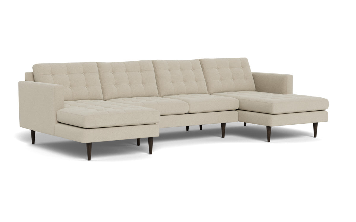 Wallace 126" Double Chaise U Sectional - Curious Pearl