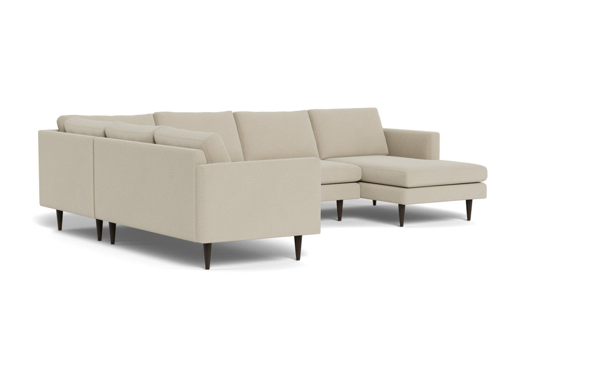 Wallace 130" Untufted Corner Sectionals w. Right Chaise - Curious Pearl