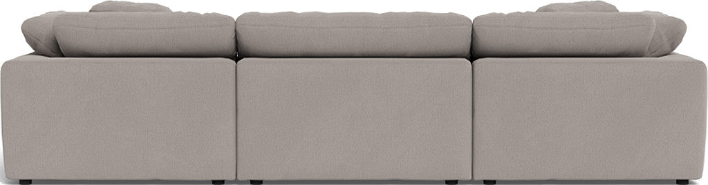 Fluffy 133.5" 3 Piece Sofa W/Double Ottoman - Curious Silverpine