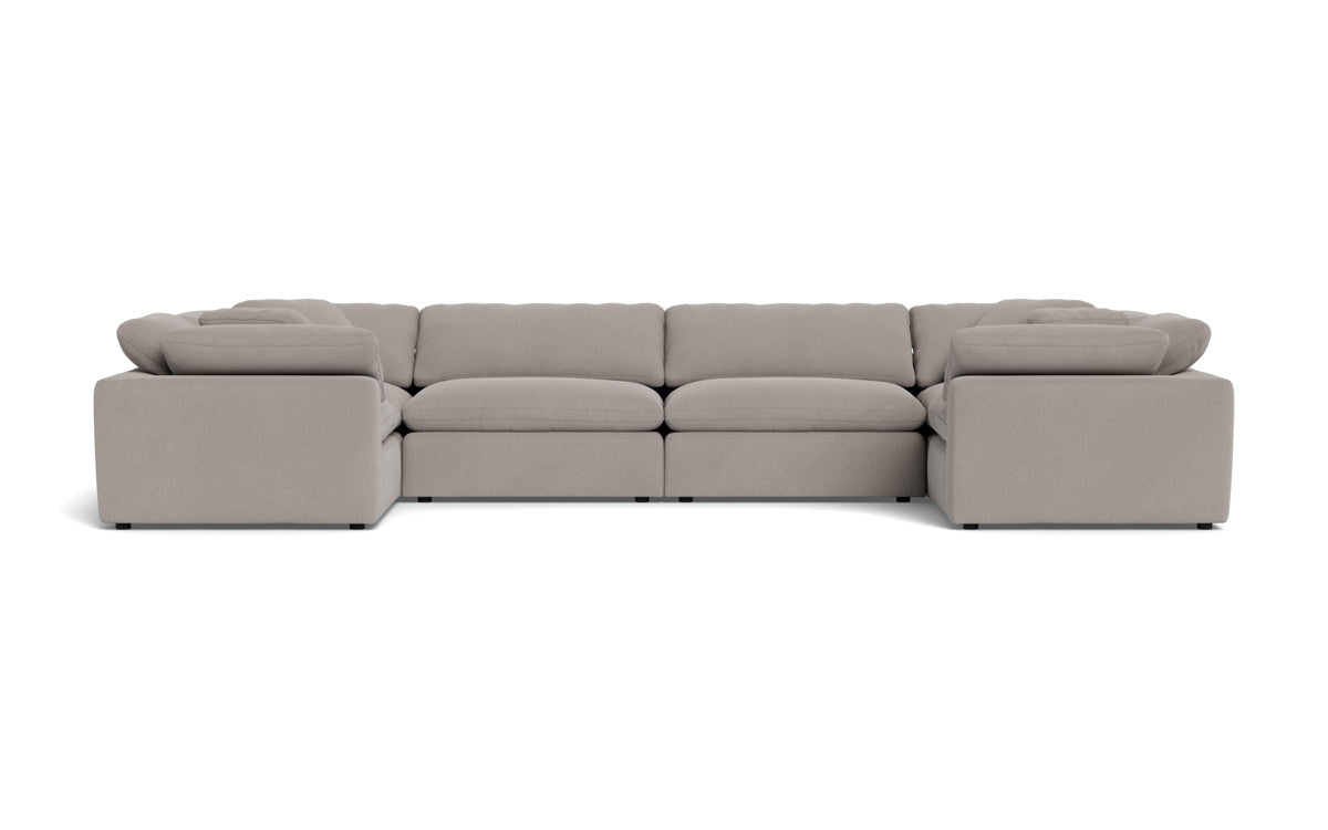 Fluffy 178" 4 Corner U Sectional - Curious Silverpine