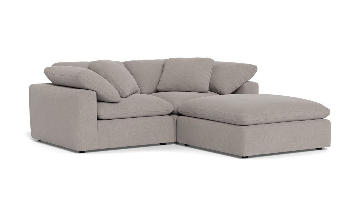 Fluffy 89" 2 Piece Sofa w/Otto - Curious Silverpine