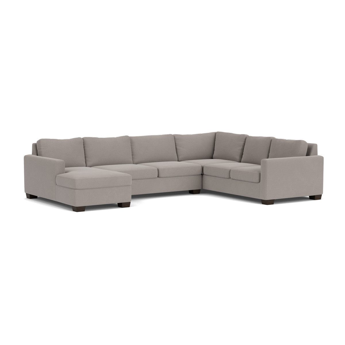 Track 141" Corner Sectionals W. Full Sleeper & Left Chaise - Curious Silverpine