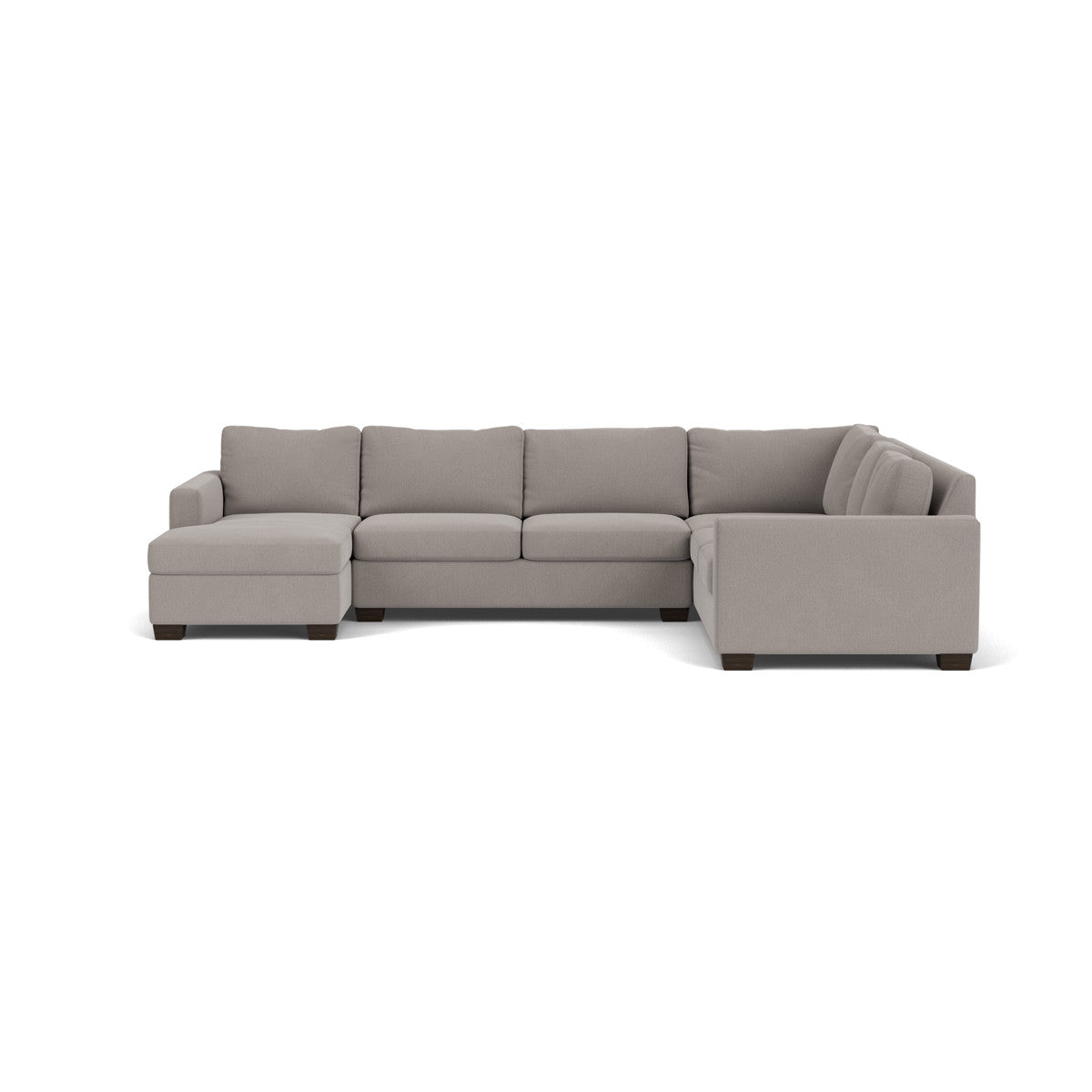 Track 141" Corner Sectionals W. Full Sleeper & Left Chaise - Curious Silverpine