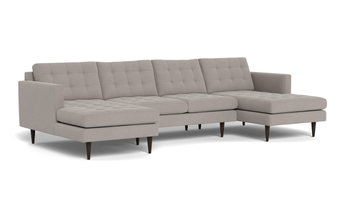 Wallace 126" Double Chaise U Sectional - Curious Silverpine