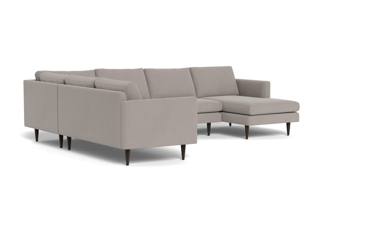Wallace 130" Untufted Corner Sectionals w. Right Chaise - Curious Silverpine
