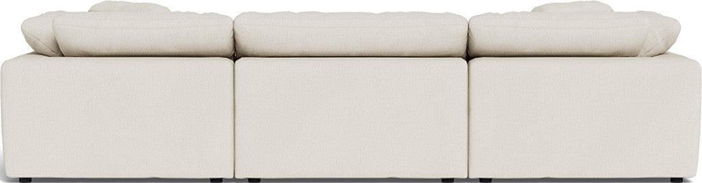 Fluffy 133.5" 3 Piece Sofa W/Double Ottoman - Curious Snow