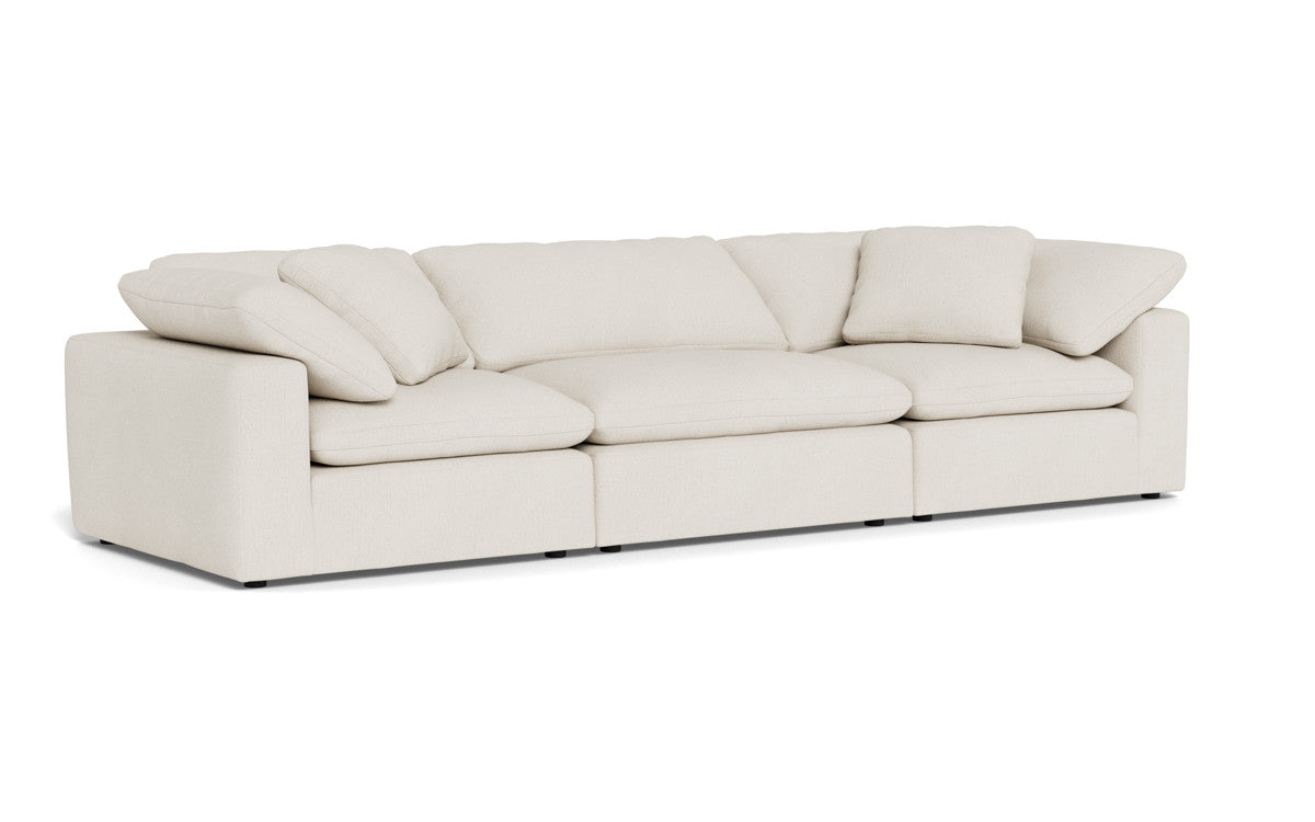 Fluffy 133.5" 3pc Sofa - Curious Snow