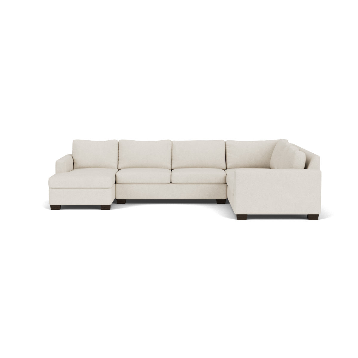 Track 141" Corner Sectionals W. Full Sleeper & Left Chaise - Curious Snow