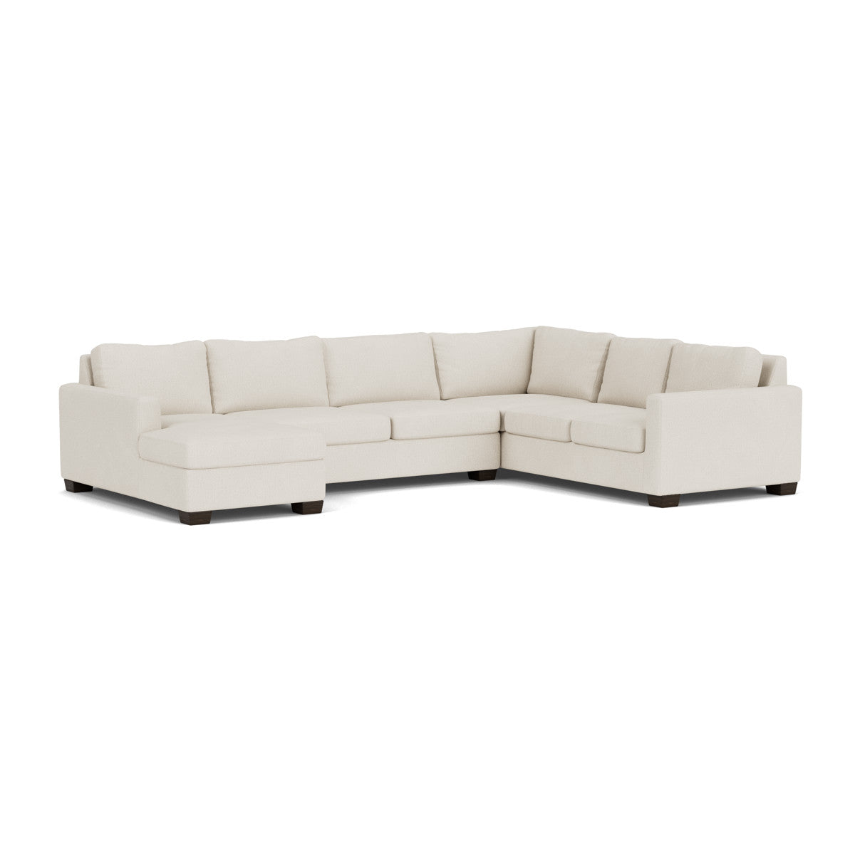 Track 141" Corner Sectionals W. Full Sleeper & Left Chaise - Curious Snow