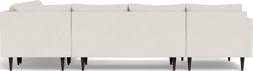 Wallace 130" Untufted Corner Sectionals w. Left Chaise - Curious Silverpine