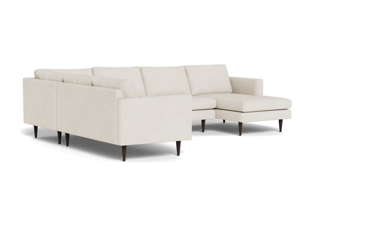Wallace 130" Untufted Corner Sectionals w. Right Chaise - Curious Snow