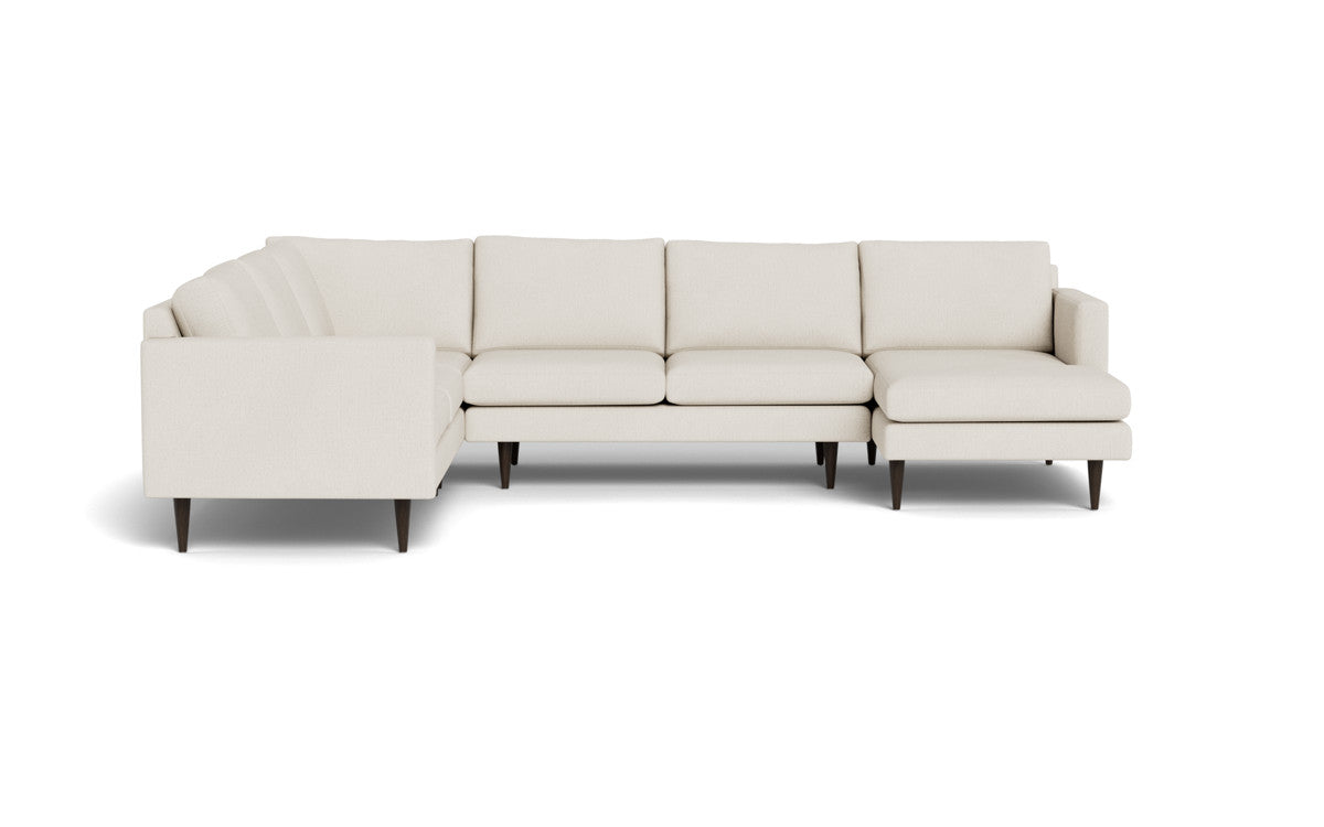 Wallace 130" Untufted Corner Sectionals w. Right Chaise - Curious Snow