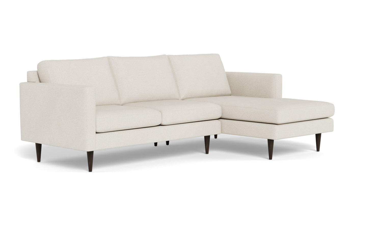 Wallace 98" Untufted Right Chaise Sectional - Curious Snow