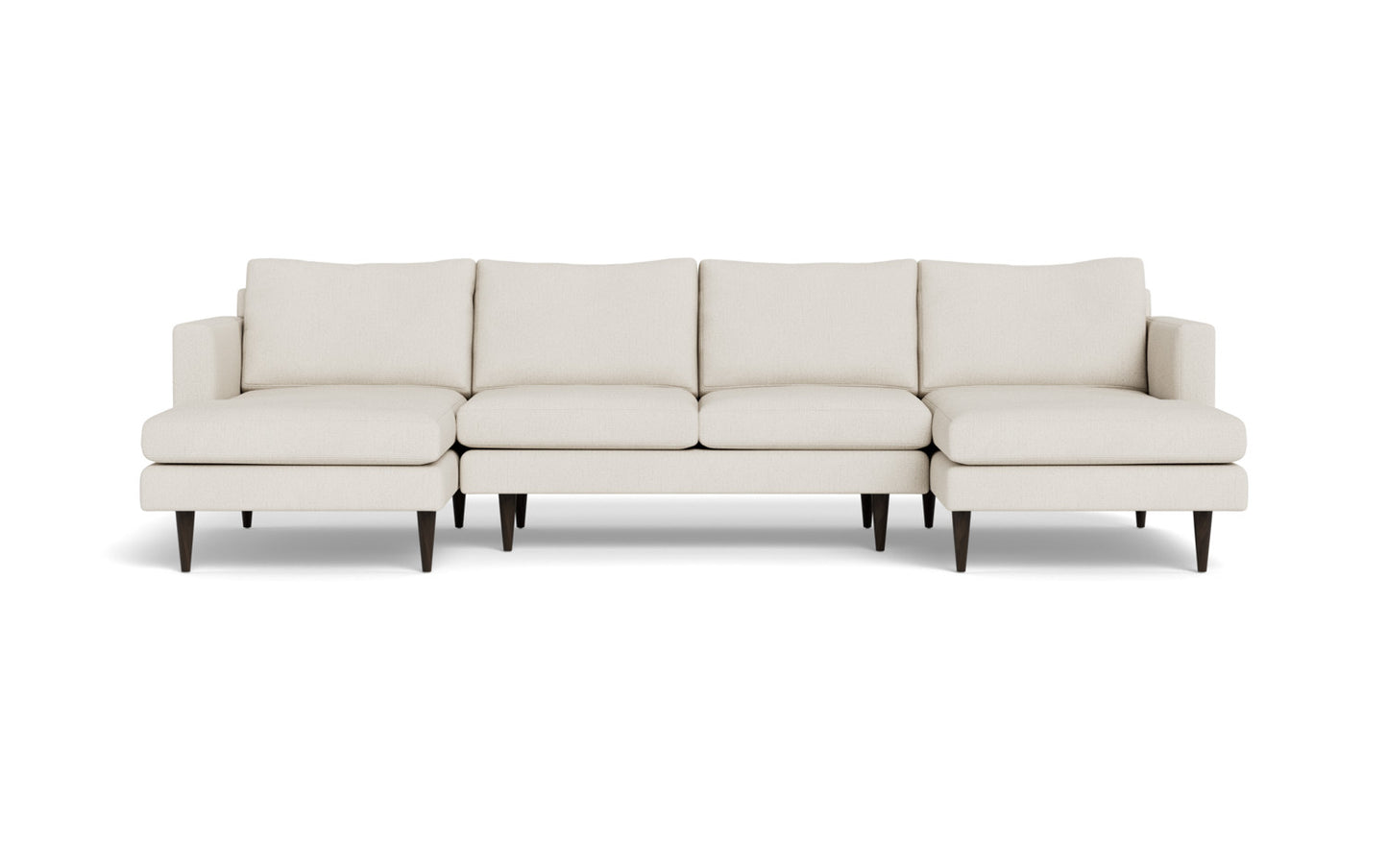 Wallace 126" Untufted Double Chaise U Sectional