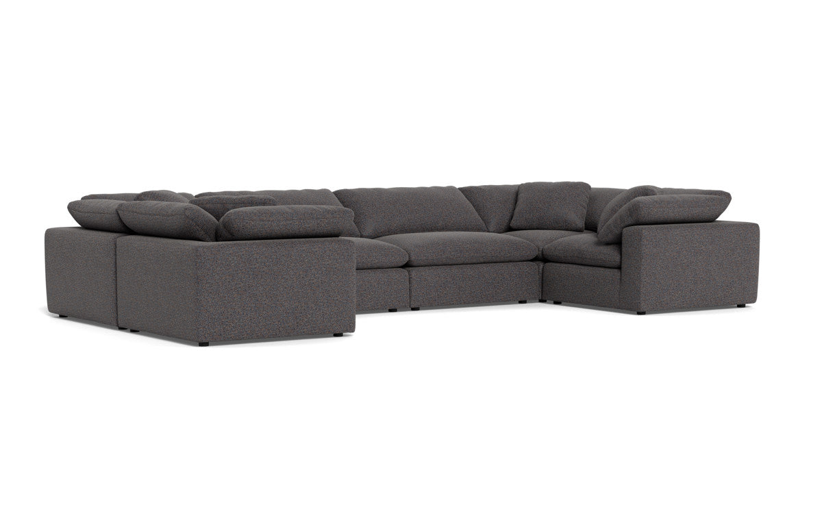 Fluffy 178" 4 Corner U Sectional - Camila Smoke