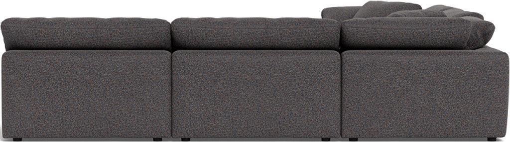 Fluffy 133.5" 5 Piece Sectional W/Ottoman - Cordova Eclipse