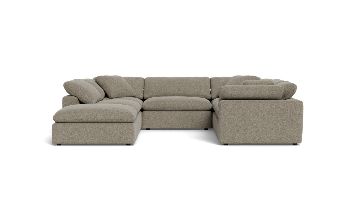 Fluffy 133.5" 6 Piece Sectional W/Ottoman - Cordova Mineral