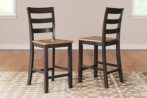 Georgina Counter Stools (set of 2) - Natural Brown