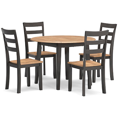 Georgina Round Table - Natural Brown