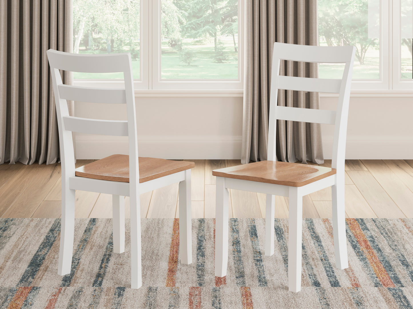 Georgina Side Chairs (set of 2) - Natural Brown