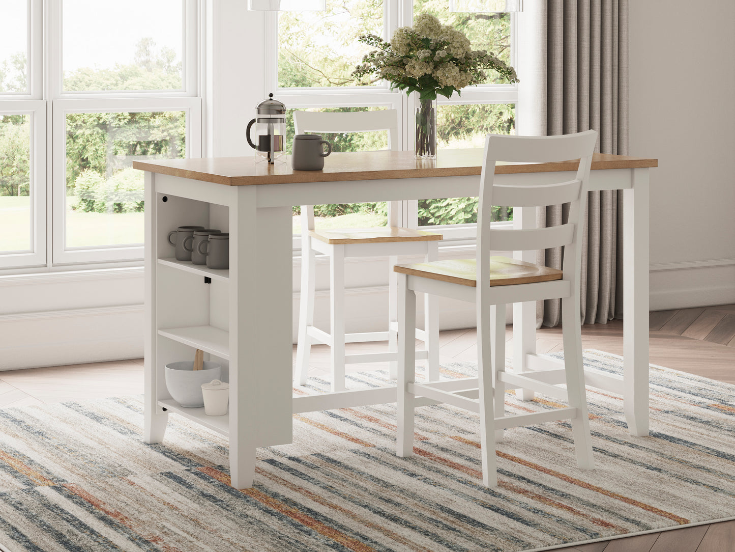 Georgina Counter Stools (set of 2) - Natural White