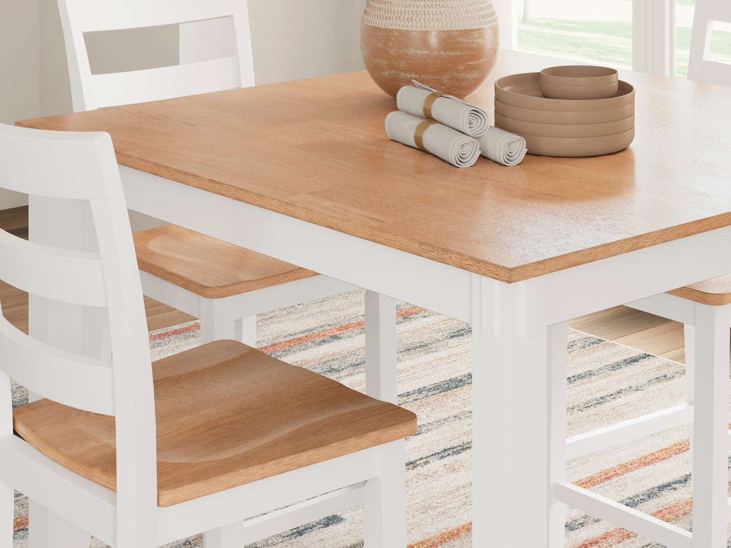 Georgina 5pc Dining Set - Natural Brown