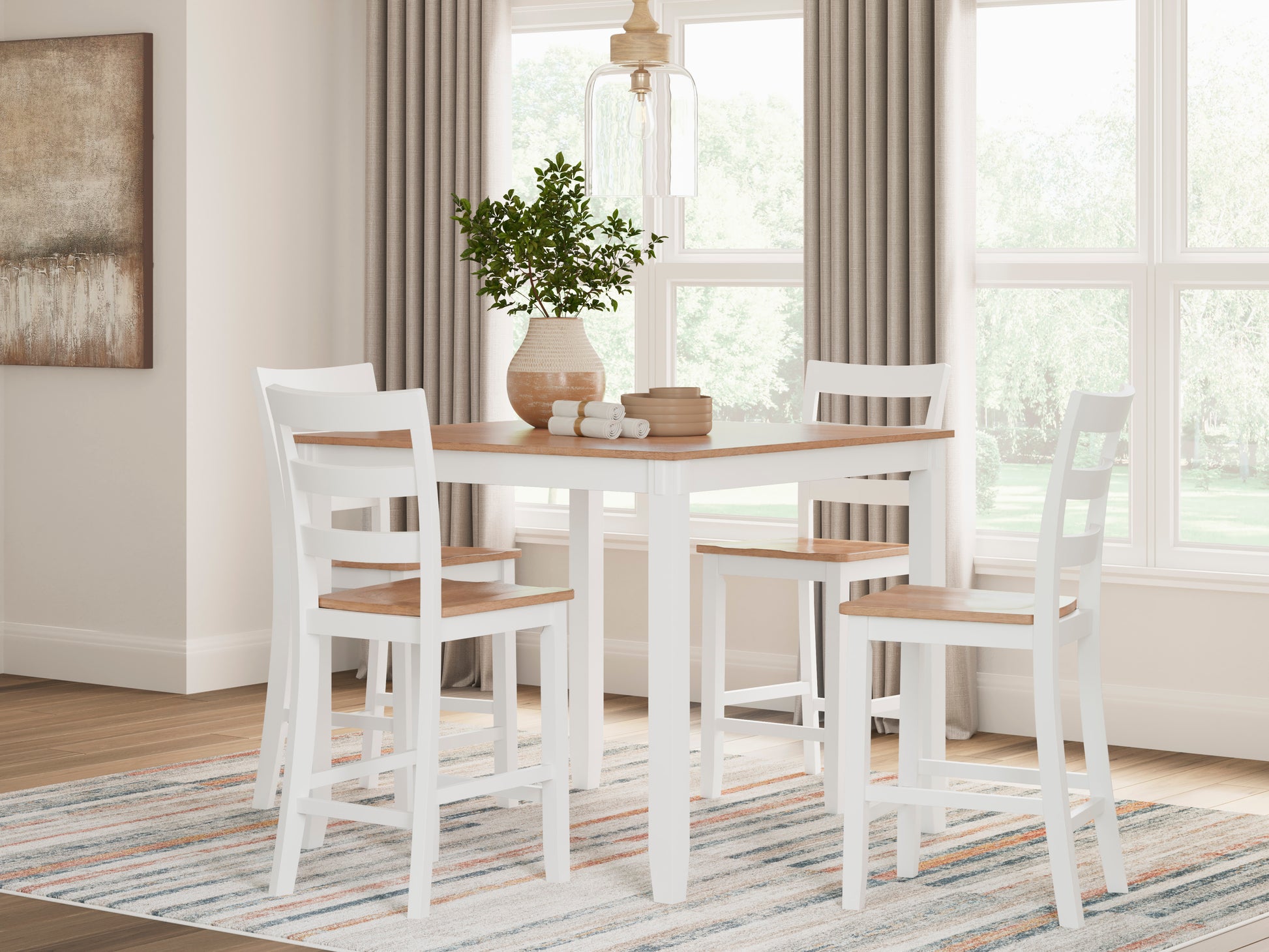 Georgina 5pc Dining Set - Natural Brown