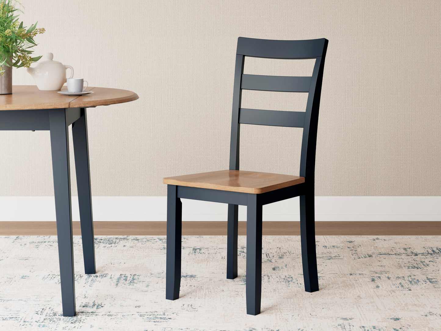 Georgina Side Chairs (set of 2) - Natural Blue