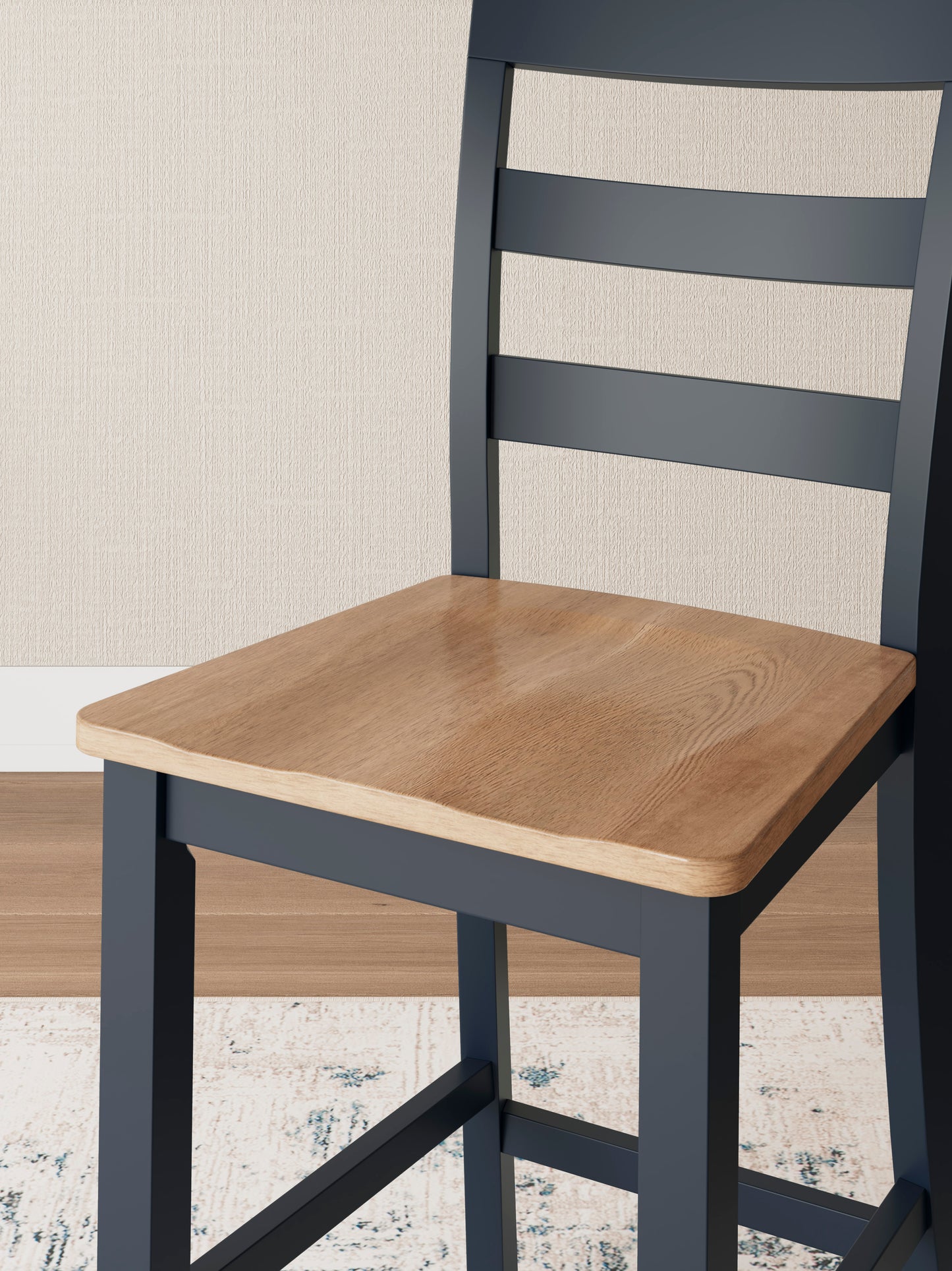 Georgina Counter Stools (set of 2) - Natural Blue