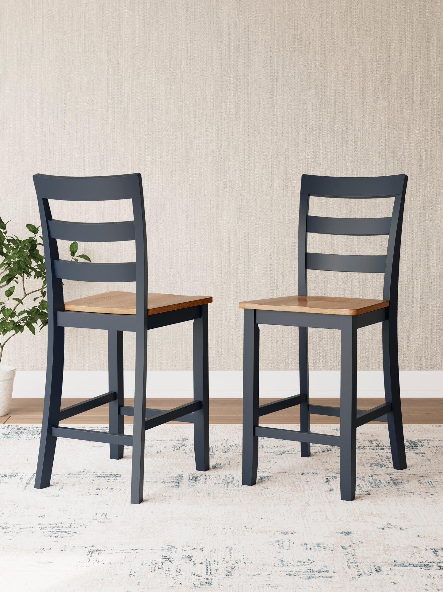 Georgina Counter Stools (set of 2) - Natural White