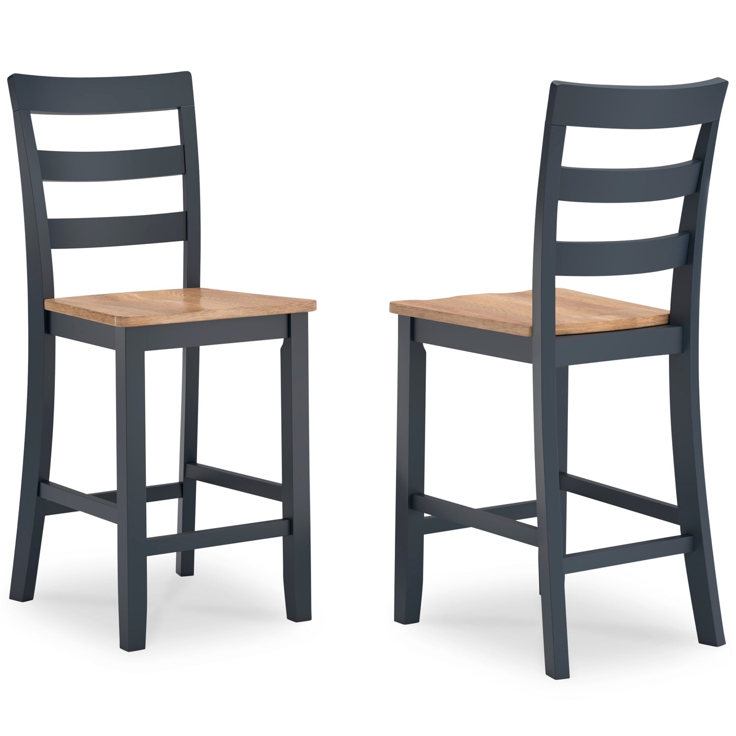 Georgina Counter Stools (set of 2) - Natural Blue