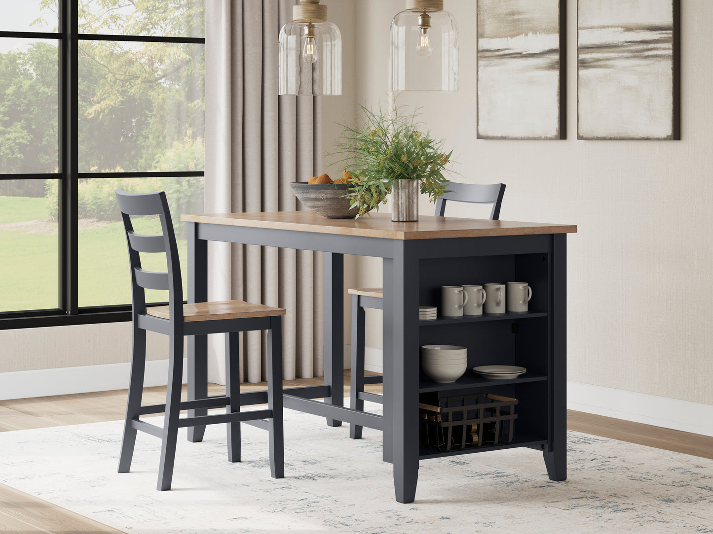 Georgina Counter Stools (set of 2) - Natural White