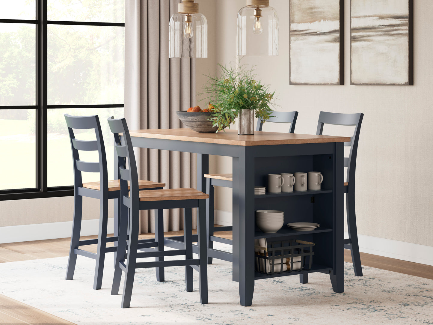 Georgina Counter Stools (set of 2) - Natural White