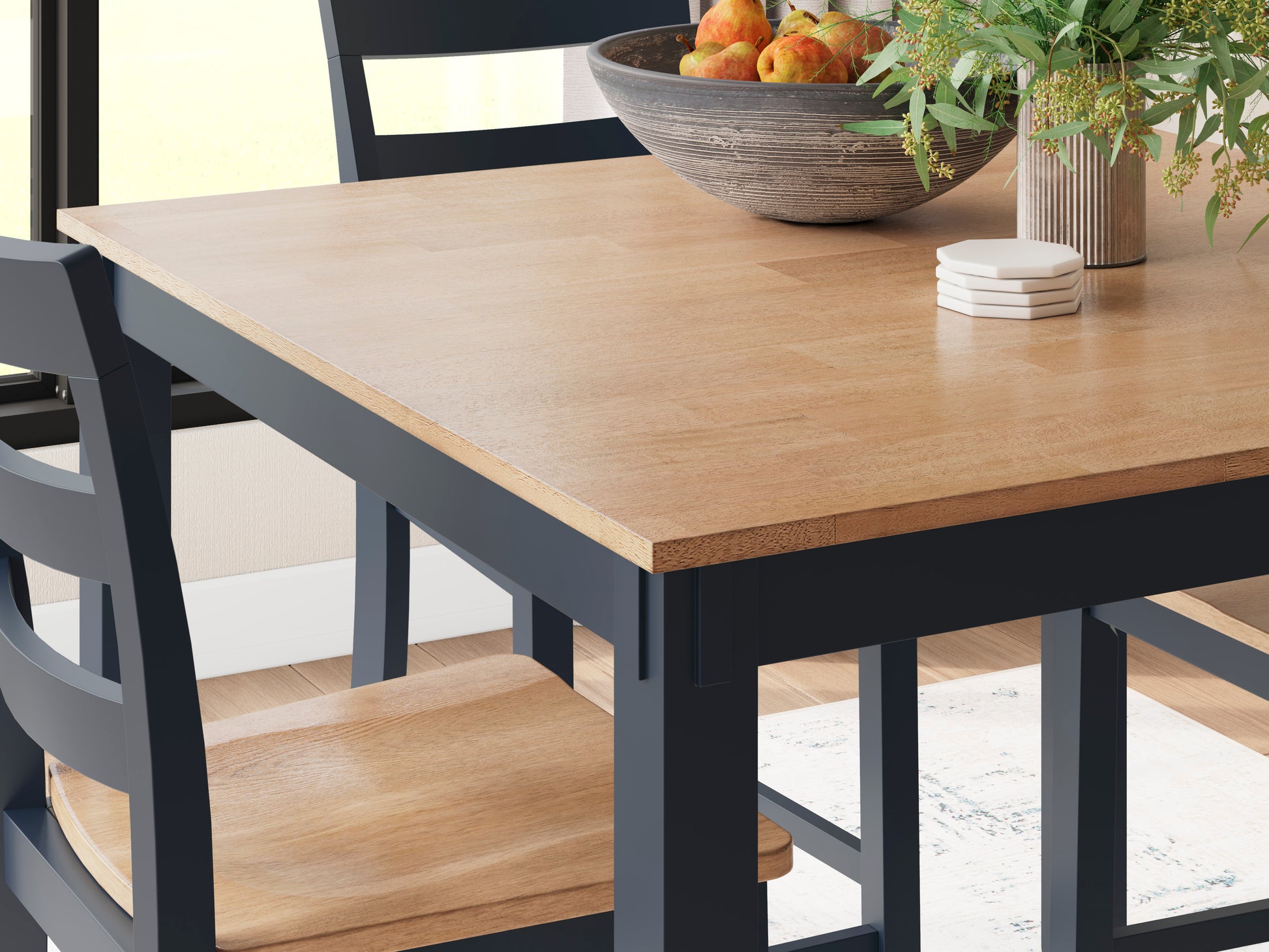 Georgina 5pc Dining Set - Natural White