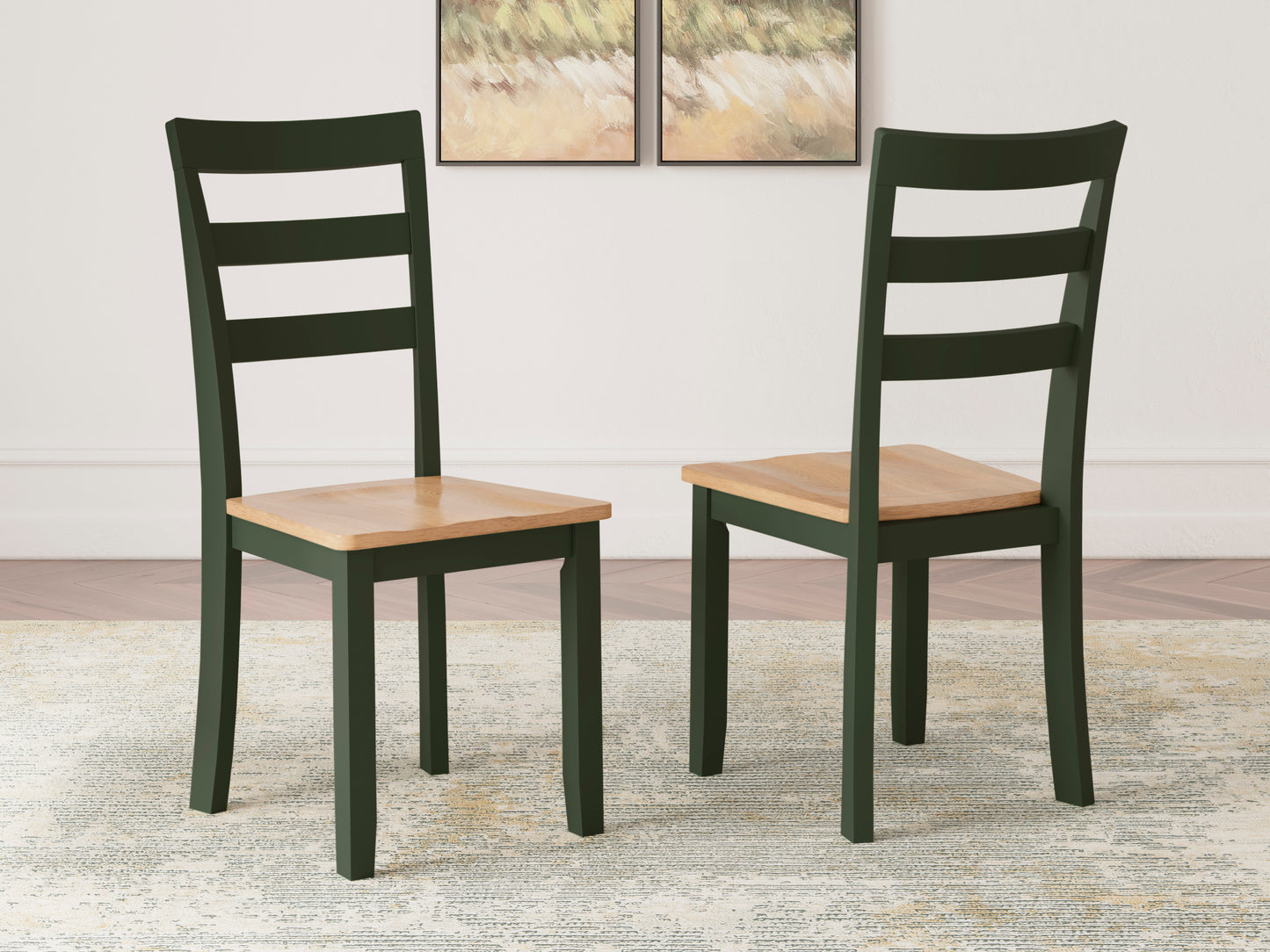 Georgina Side Chairs (set of 2) - Natural Blue