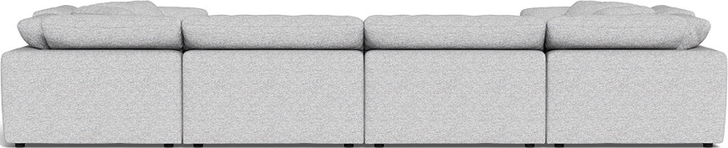 Fluffy 178" 4 Corner U Sectional - Delray Smoke