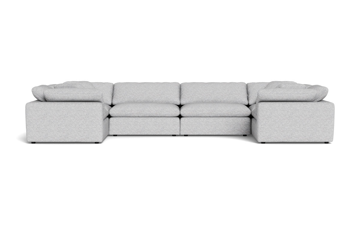 Fluffy 178" 4 Corner U Sectional - Delray Smoke