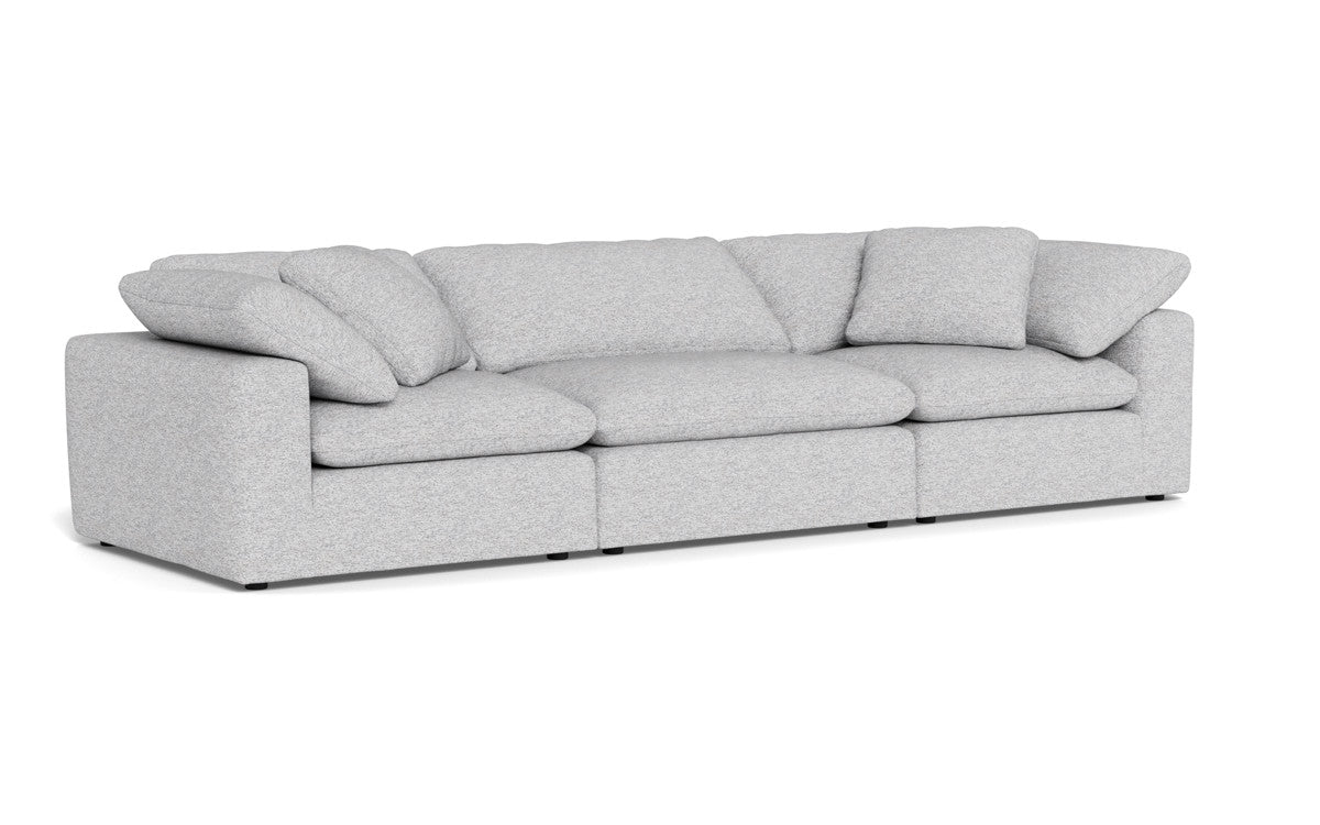 Fluffy 133.5" 3pc Sofa - Delray Smoke