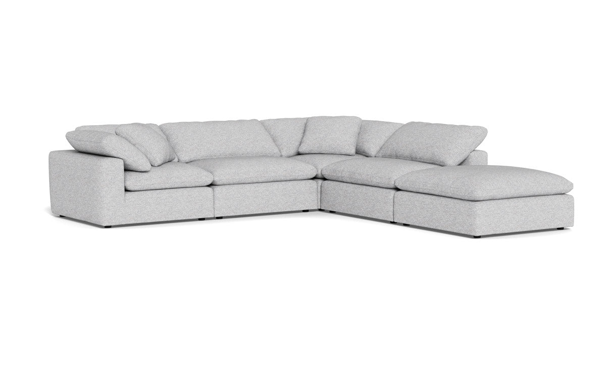 Fluffy 133.5" 4 Piece Sectional w/Otto - Delray Smoke