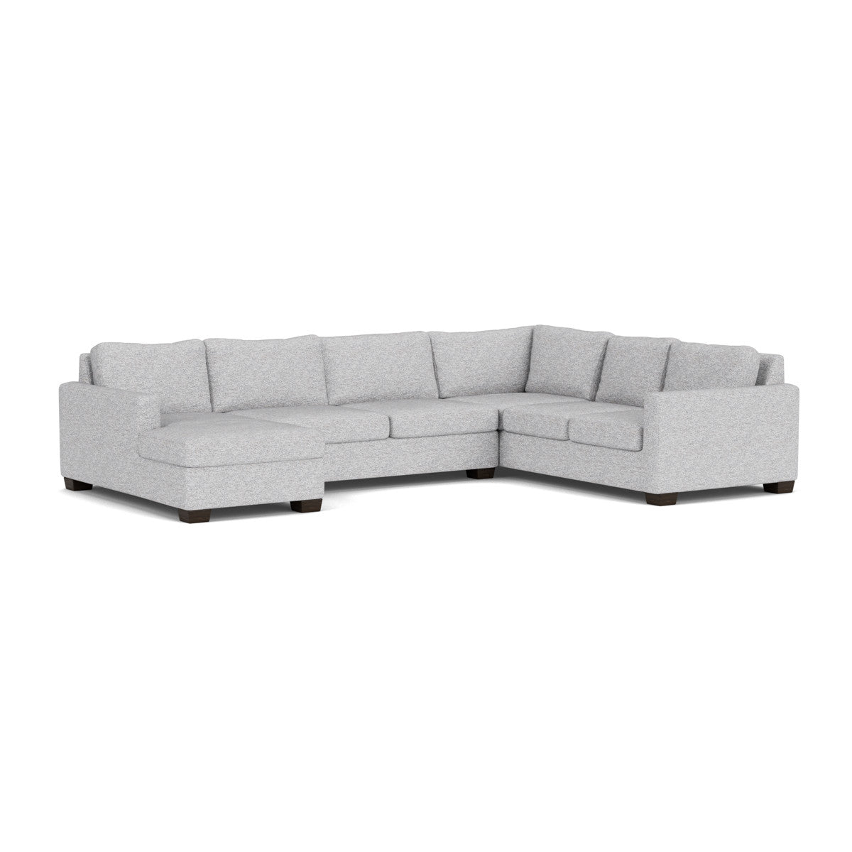 Track 141" Corner Sectionals W. Full Sleeper & Left Chaise - Delray Smoke
