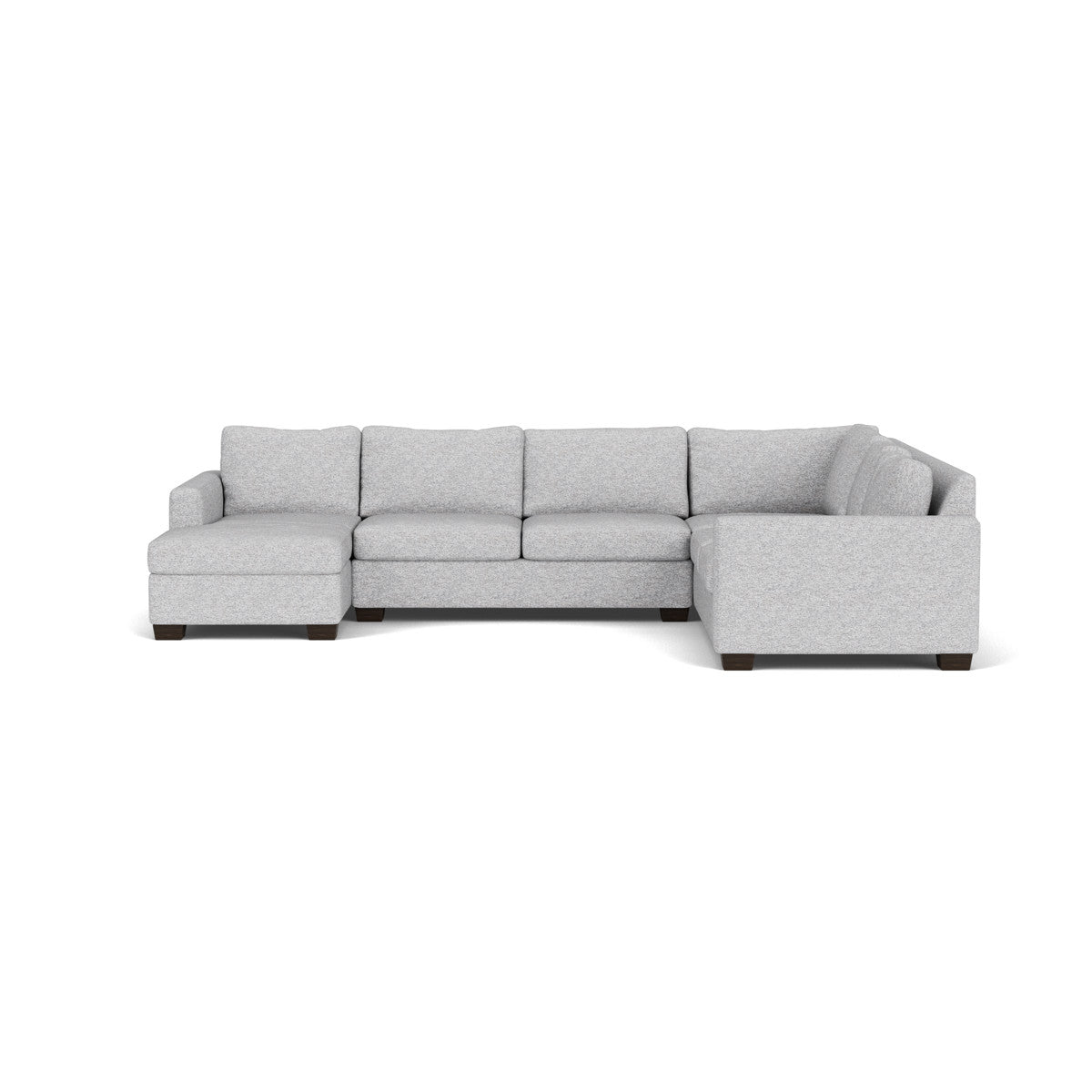Track 141" Corner Sectionals W. Full Sleeper & Left Chaise - Delray Smoke