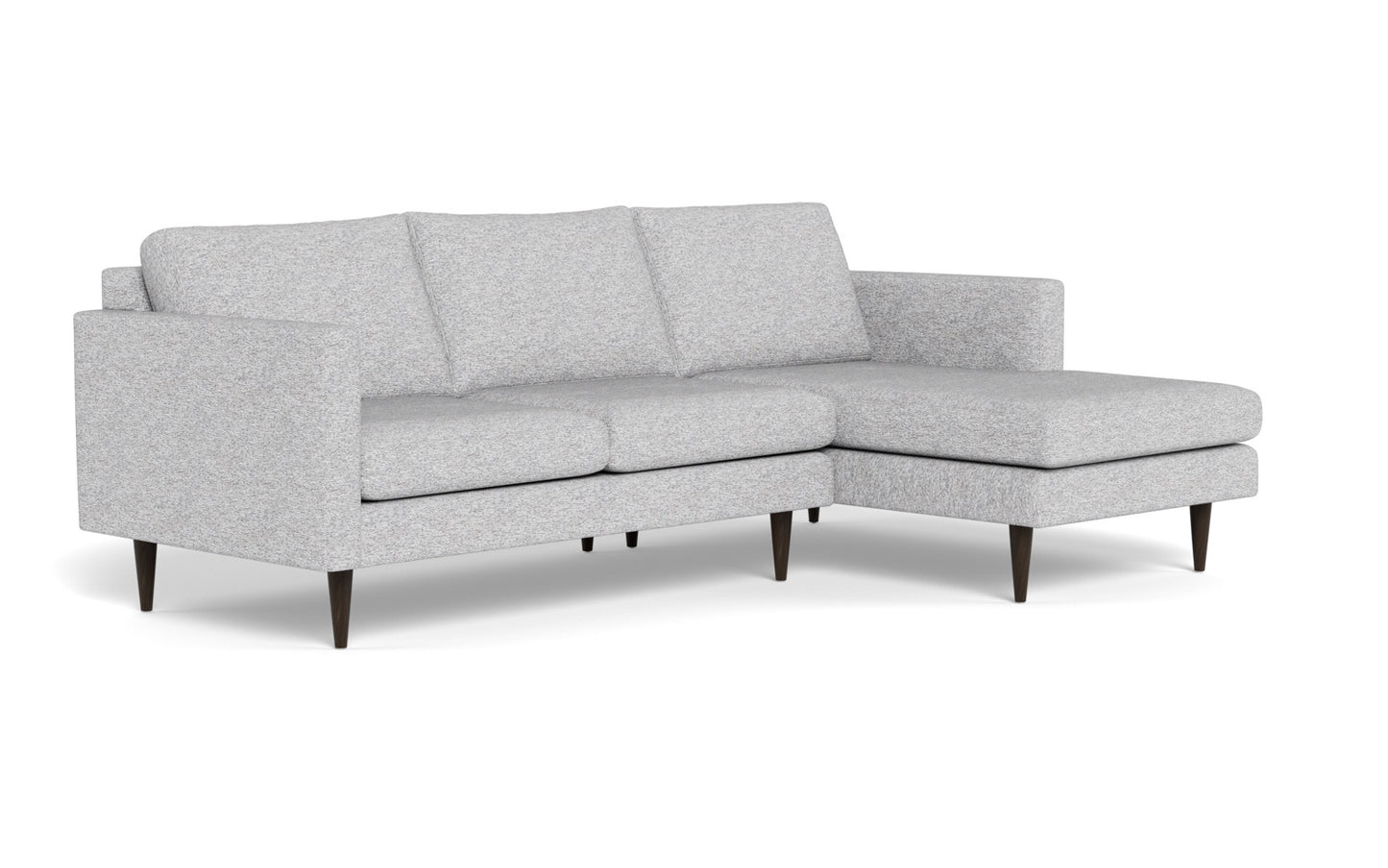 Wallace 98" Untufted Right Chaise Sectional - Delray Smoke