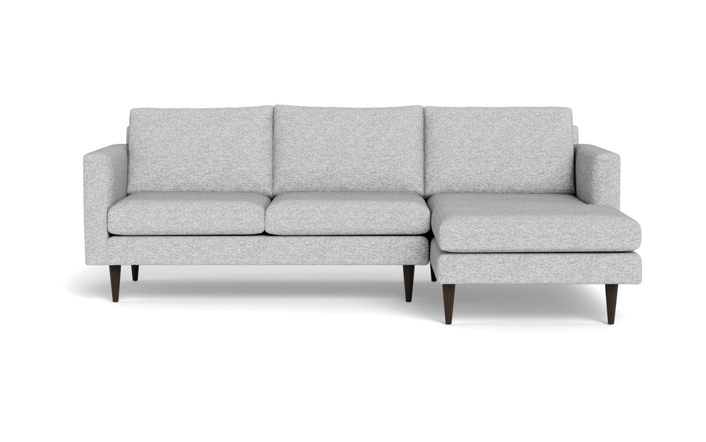 Wallace 98" Untufted Right Chaise Sectional - Delray Smoke