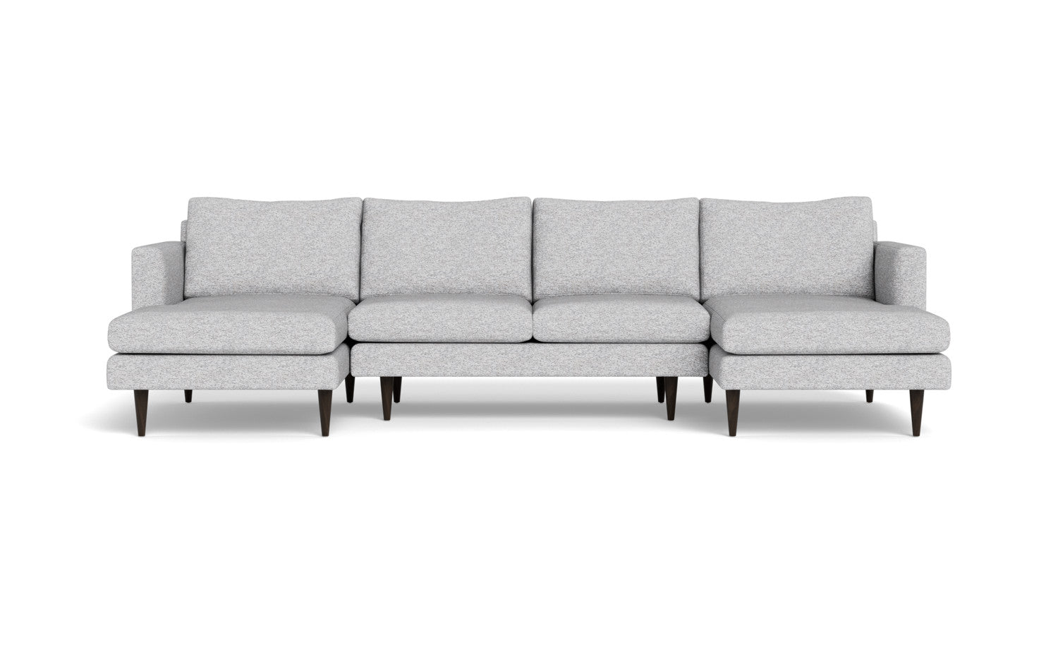 Wallace 126" Untufted Double Chaise U Sectional - Curious Snow