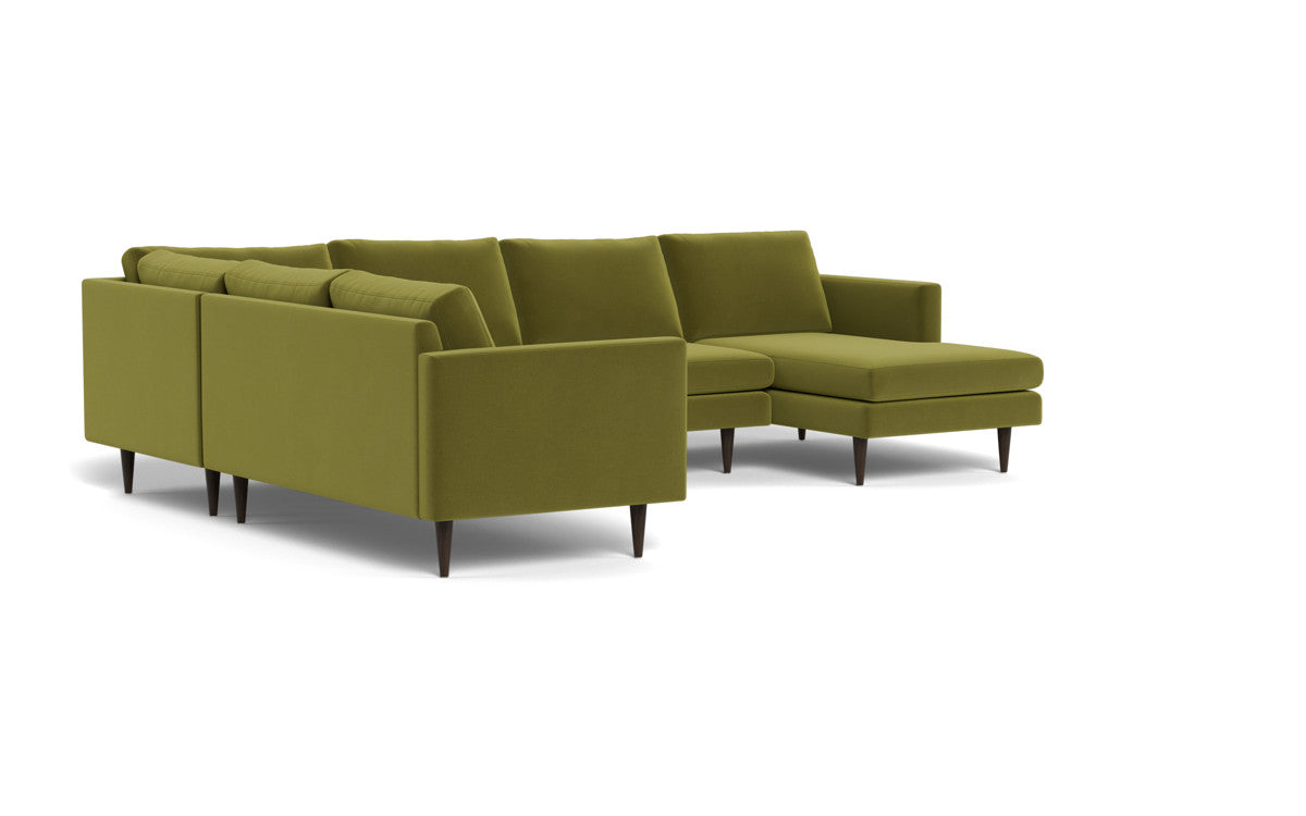 Wallace 130" Untufted Corner Sectionals w. Right Chaise - Dream Apple