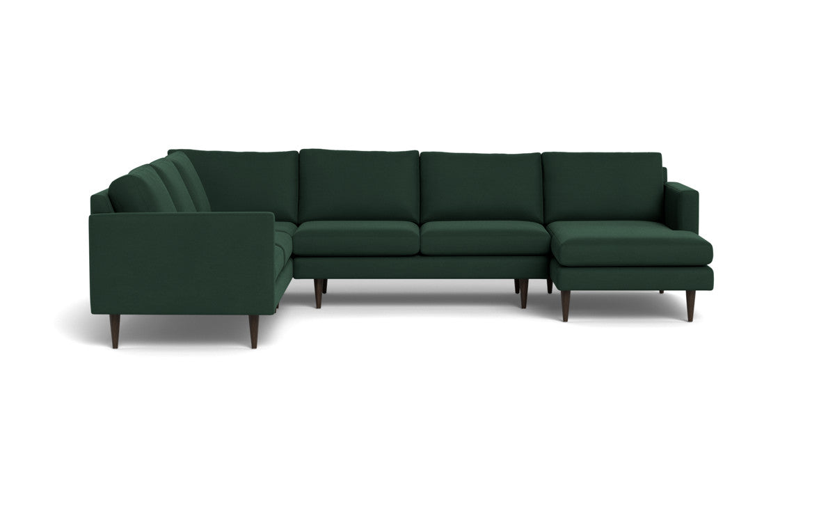 Wallace 130" Untufted Corner Sectionals w. Right Chaise - Dream Forest
