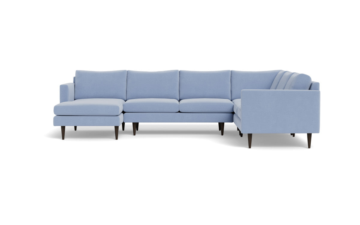 Wallace 130" Untufted Corner Sectionals w. Left Chaise - Dream Forest