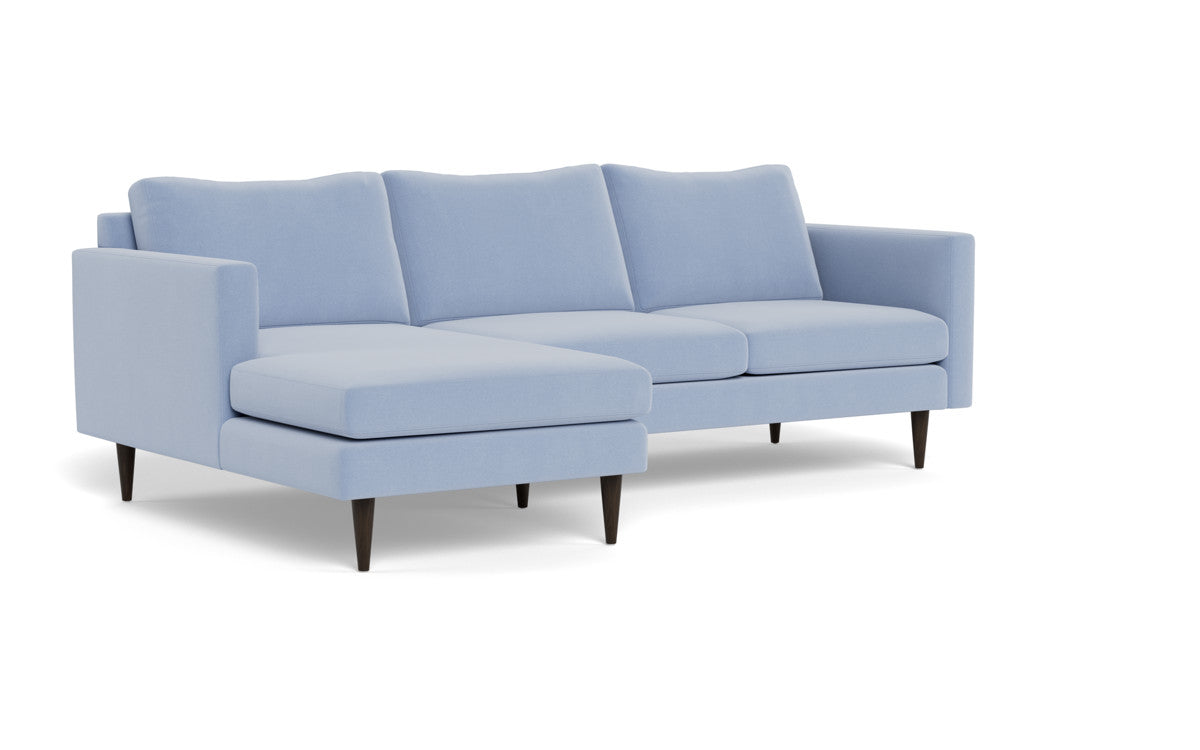 Wallace 98" Untufted Left Chaise Sectional - Dream French Blue